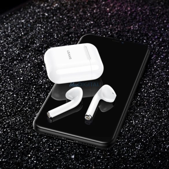 USAMS YA series TWS Bluetooth 5.0 vezeték nélküli fülhallgató - fehér