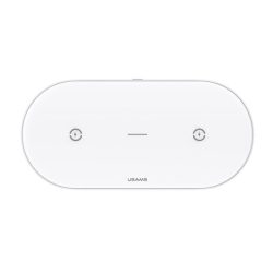 USAMS indukciós töltő US-CD120 10W Dual fehér CD120JN01