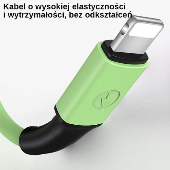 USAMS kábel U52 lightning 2A gyorstöltés 1m fehér SJ434USB01 (US-SJ434)