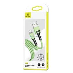   USAMS kábel U52 lightning 2A gyorstöltés 1m zöld SJ434USB02 (US-SJ434)