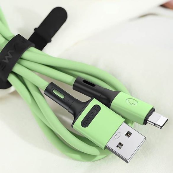 USAMS kábel U52 lightning 2A gyorstöltés 1m zöld SJ434USB02 (US-SJ434)