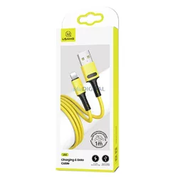   USAMS kábel U52 lightning 2A gyorstöltés 1m sárga SJ434USB03 (US-SJ434)
