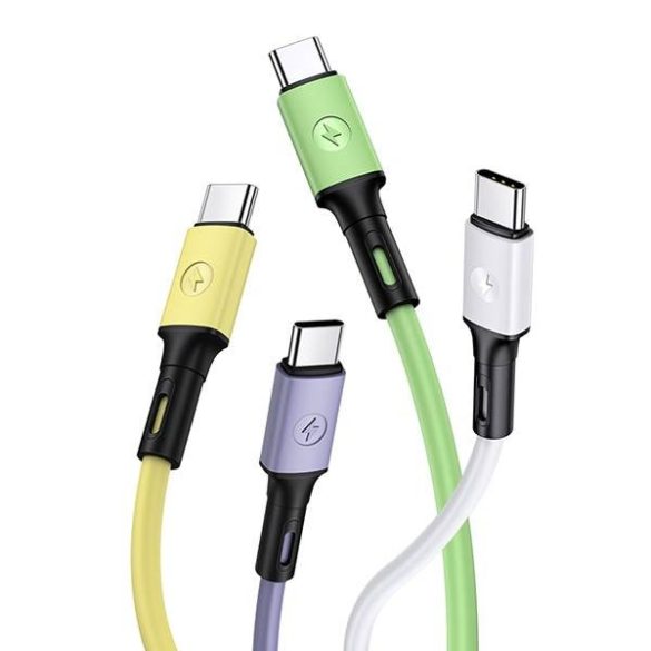 USAMS kábel U52 USB-C 2A gyorstöltés 1m fehér SJ436USB01 (US-SJ436)