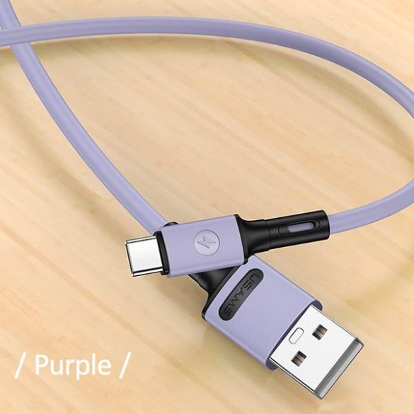 USAMS kábel U52 USB-C 2A gyorstöltés 1m lila SJ436USB04 (US-SJ436)