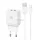 USAMS Hálózati töltő 2xUSB 18 W + Lightning/USB-A gyors töltőkábel, fehér series HC HCXLTZ01