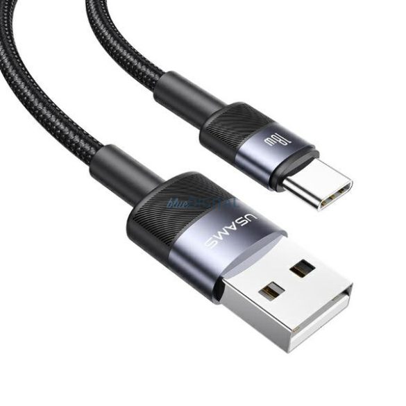 USAMS SJ718 USB-A - Type-C kábel 3A 1.2m - fekete