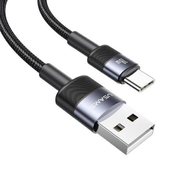 USAMS SJ718 USB-A - Type-C kábel 3A 1.2m - fekete