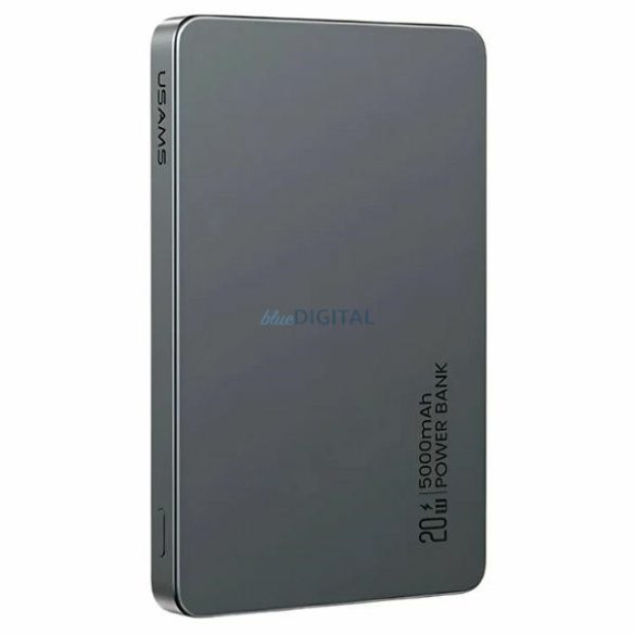 Usams 5KCD23101 CY Series indukciós powerbank 1xUSB-C csatlakozással 5000mAh 20W PD - szürke