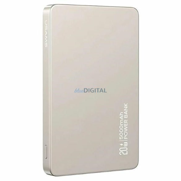 Usams 5KCD23102 CY Series indukciós powerbank 1xUSB-C csatlakozással 5000mAh 20W PD - titánszürke