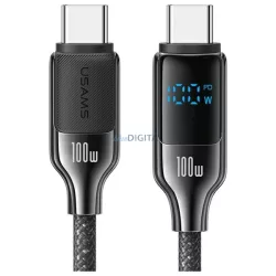   USAMS US-SJ742 HX Series Type-C - Type-C kábel 100W 1.2m - fekete