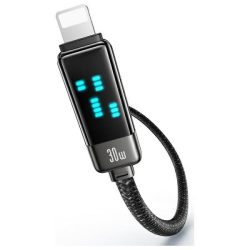   Usams SJ743USB02 Meteor Series Type-C - Lightning kábel 30W 120cm - fekete