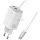 USAMS JC Series CC266 65W GaN gyorstöltő 2xUSB-C 1xUSB-A - fehér