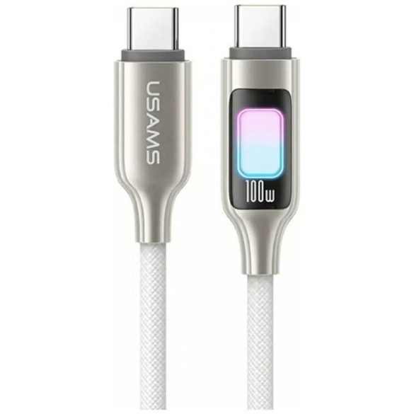 USAMS SJ750 Type-C - Type-C kábel 100W 1.2m - titánszürke