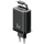 USAMS Xiang Series CC296 30W hálózati töltő 1xUSB-C 1xUSB-A + USB-C kábel - fekete