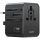 USAMS CC308 US/AU/EU/UK utazó adapter 1xUSB-A és 2xUSB-C csatlakozással 17W - fekete USAMS CC308 US/AU/EU/UK utazó adapter 1xUSB-A és 2xUSB-C csatlakozással 17W - fekete