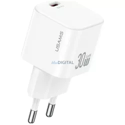   USAMS JO Series CC262 30W hálózati töltő USB-C + 1m USB-C/USB-C - fehér