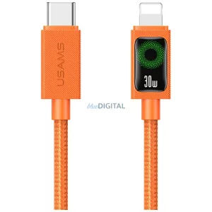 USAMS SJ774 kábel PD 30W USB-C/Lightning 1.2m - narancssárga