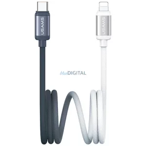 Kábel USAMS Bicolor Series SJ757 PD 30W USB-C/Lightning 1.2m fekete és fehér