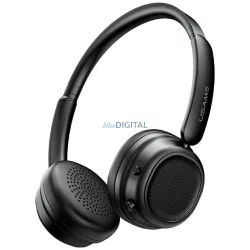   USAMS SR01 Bluetooth 5.3 aktív zajszűrésű, fülre helyezhető fejhallgató, fekete