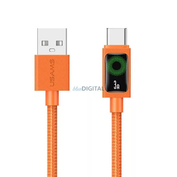 USAMS U92 kábel 18W USB-C - USB-A 1.2m - narancssárga
