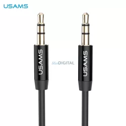 USAMS Adapter audio jack 3,5m - 3,5m 1m fekete