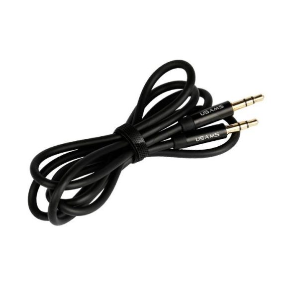 USAMS Adapter audio jack 3,5m - 3,5m 1m fekete