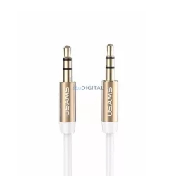 USAMS Adapter audio jack 3,5m - 3,5m 1m fehér