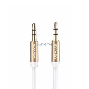 USAMS Adapter audio jack 3,5m - 3,5m 1m fehér