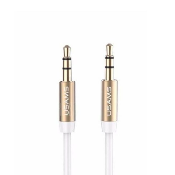 USAMS Adapter audio jack 3,5m - 3,5m 1m fehér