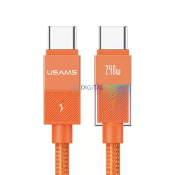 USAMS U93 kábel 240W USB-C - USB-C 1.2m - narancssárga
