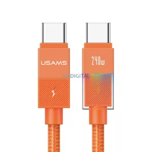 USAMS U93 kábel 240W USB-C - USB-C 1.2m - narancssárga