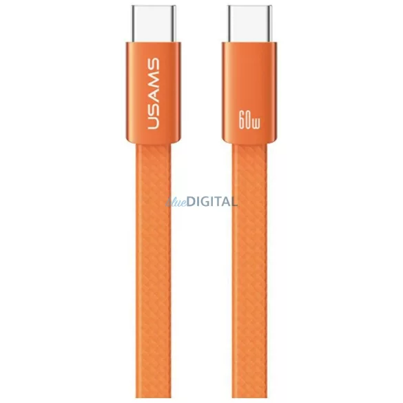 USAMS U96 kábel 60W USB-C - USB-C 1.2m - narancssárga