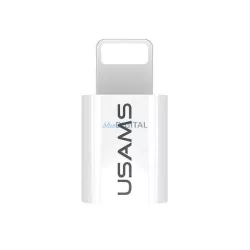   USAMS Adapter microUSB-Lightning biały/white IPTMIC03 (US-SJ014)