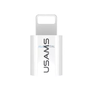 USAMS Adapter microUSB-Lightning biały/white IPTMIC03 (US-SJ014)
