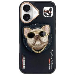   Nimmy Glasses Cool Dog MagSafe-kompatibilis tok iPhone 16 - fekete
