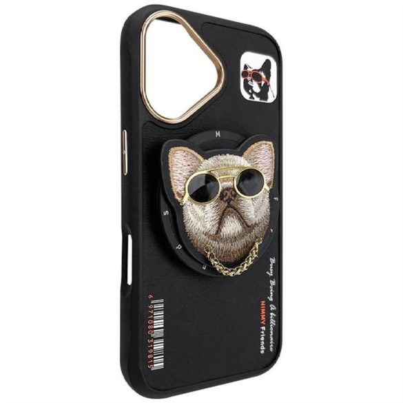 Nimmy Glasses Cool Dog MagSafe-kompatibilis tok iPhone 16 - fekete