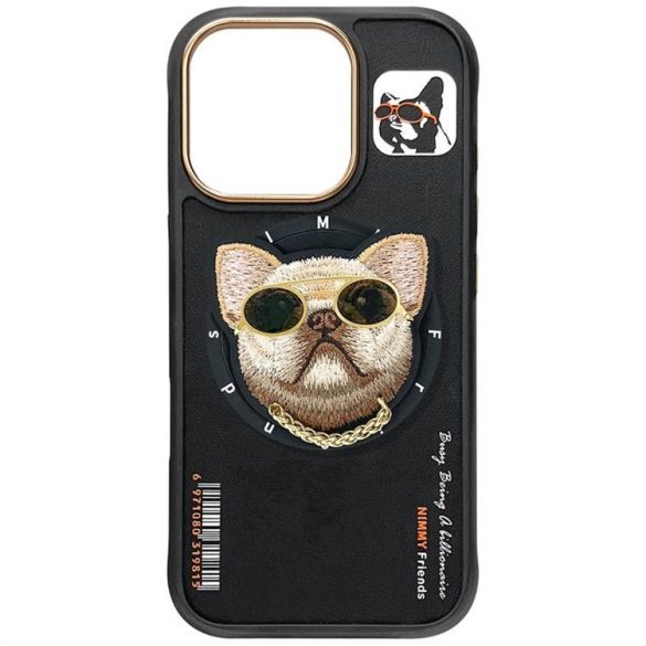 Nimmy Glasses Cool Dog MagSafe-kompatibilis tok iPhone 16 Pro Max - fekete