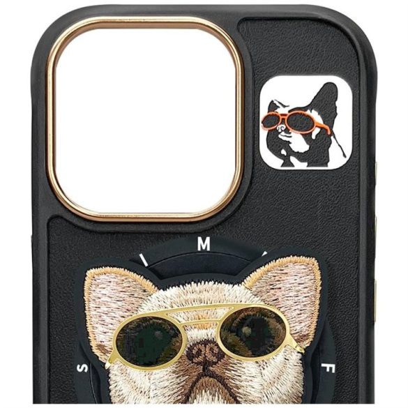 Nimmy Glasses Cool Dog MagSafe-kompatibilis tok iPhone 16 Pro Max - fekete