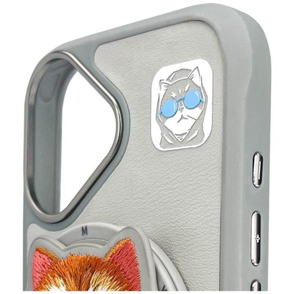 Nimmy Glasses Cool Cat MagSafe-kompatibilis tok iPhone 16 - szürke