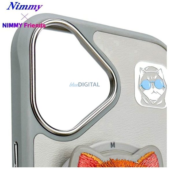 Nimmy Glasses Cool Cat MagSafe-kompatibilis tok iPhone 16 - szürke