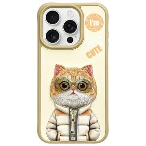 Nimmy Cool&Cute 2.0 Cat tok iPhone 15 Pro - bézs