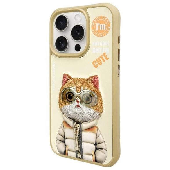 Nimmy Cool&Cute 2.0 Cat tok iPhone 15 Pro - bézs