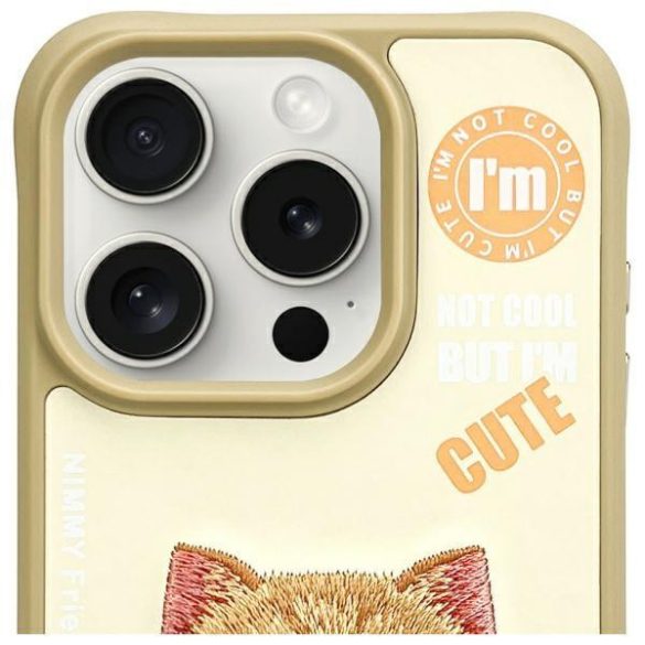 Nimmy Cool&Cute 2.0 Cat tok iPhone 15 Pro - bézs