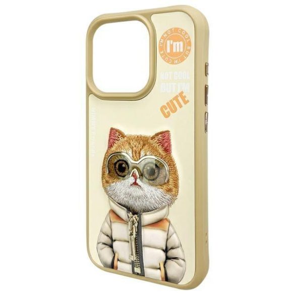 Nimmy Cool&Cute 2.0 Cat tok iPhone 15 Pro - bézs