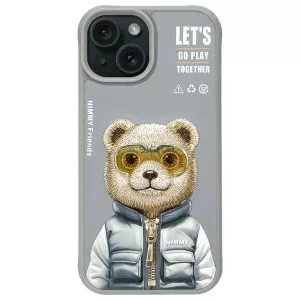 Nimmy Cool&Cute 2.0 Bear tok iPhone 15 - szürke