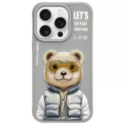 Nimmy Cool&Cute 2.0 Bear tok iPhone 15 Pro - szürke