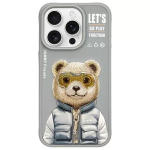 Nimmy Cool&Cute 2.0 Bear tok iPhone 15 Pro - szürke