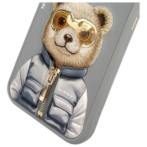 Nimmy Cool&Cute 2.0 Bear tok iPhone 15 Pro Max - szürke