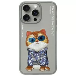 Nimmy Glasses Cool Cat tok iPhone 15 Pro - szürke