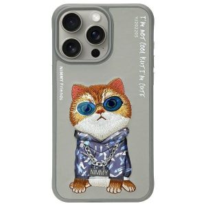 Nimmy Glasses Cool Cat tok iPhone 15 Pro - szürke